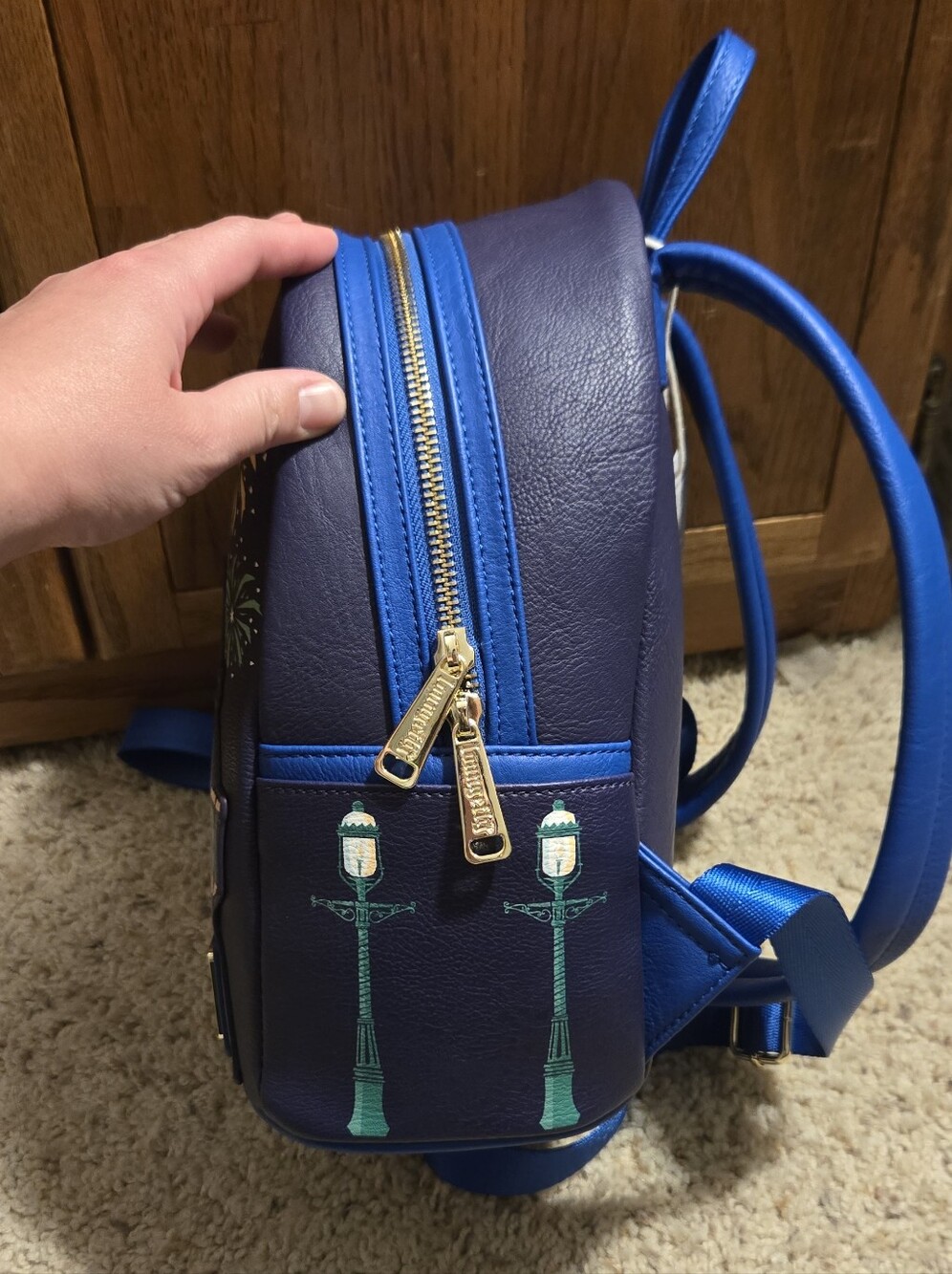 NWT Loungefly x Disney Parks Disneyland Castle with Fireworks Backpack - Picture 2 of 7